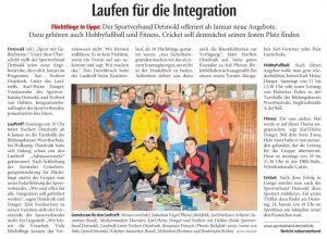 Sport mit Geflüchteten (LZ vom 27.12.16)